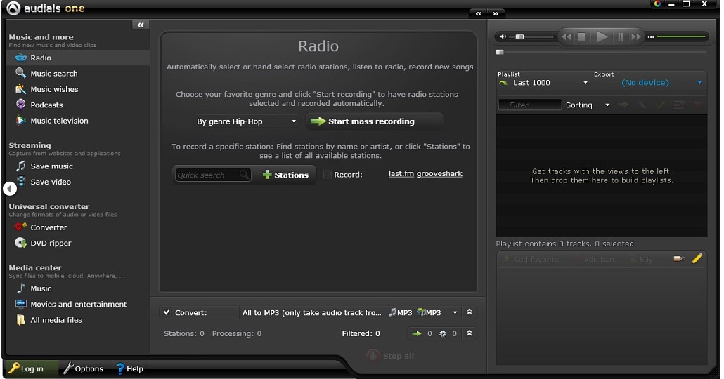 Free Audials One Music, Movies, Videos And Radio Stations