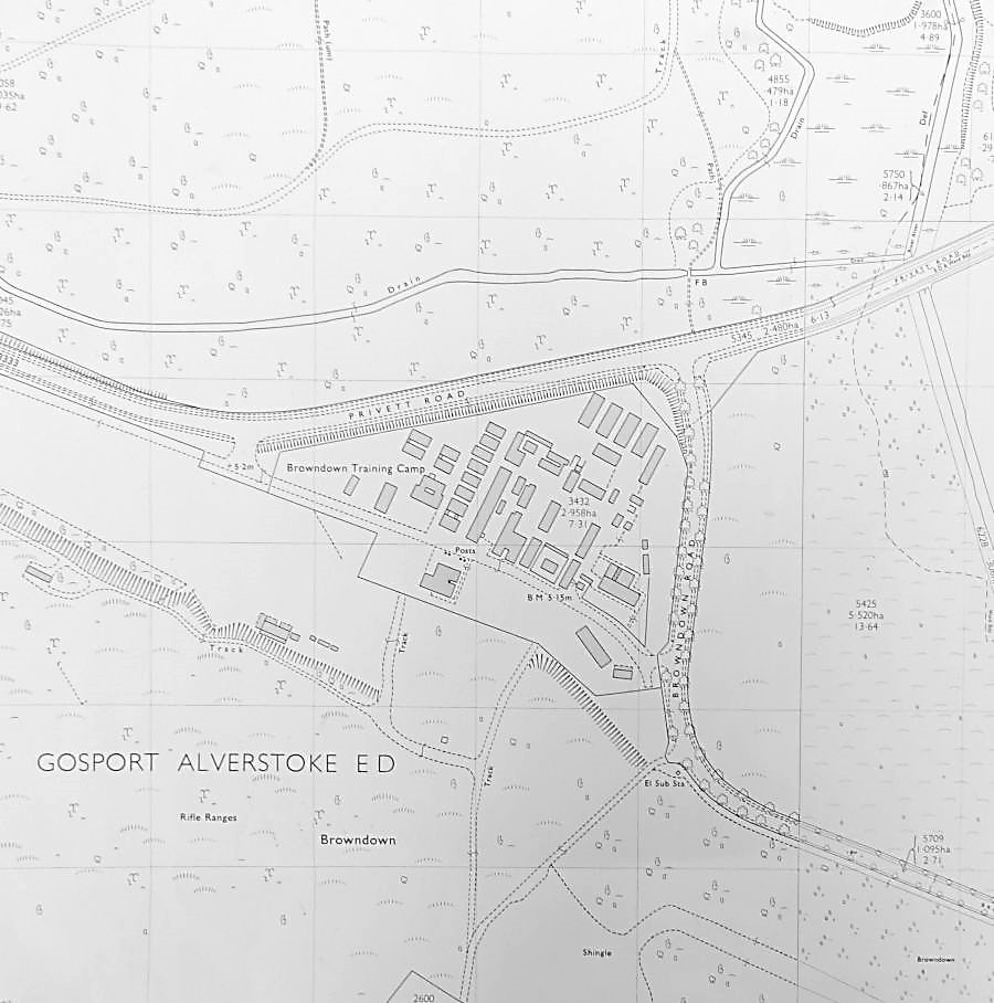 Plan of Browndown Camp and Railway