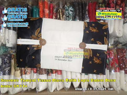 Souvenir Tempat Tissue Blacu Batik Lapis Dalam Bus unik