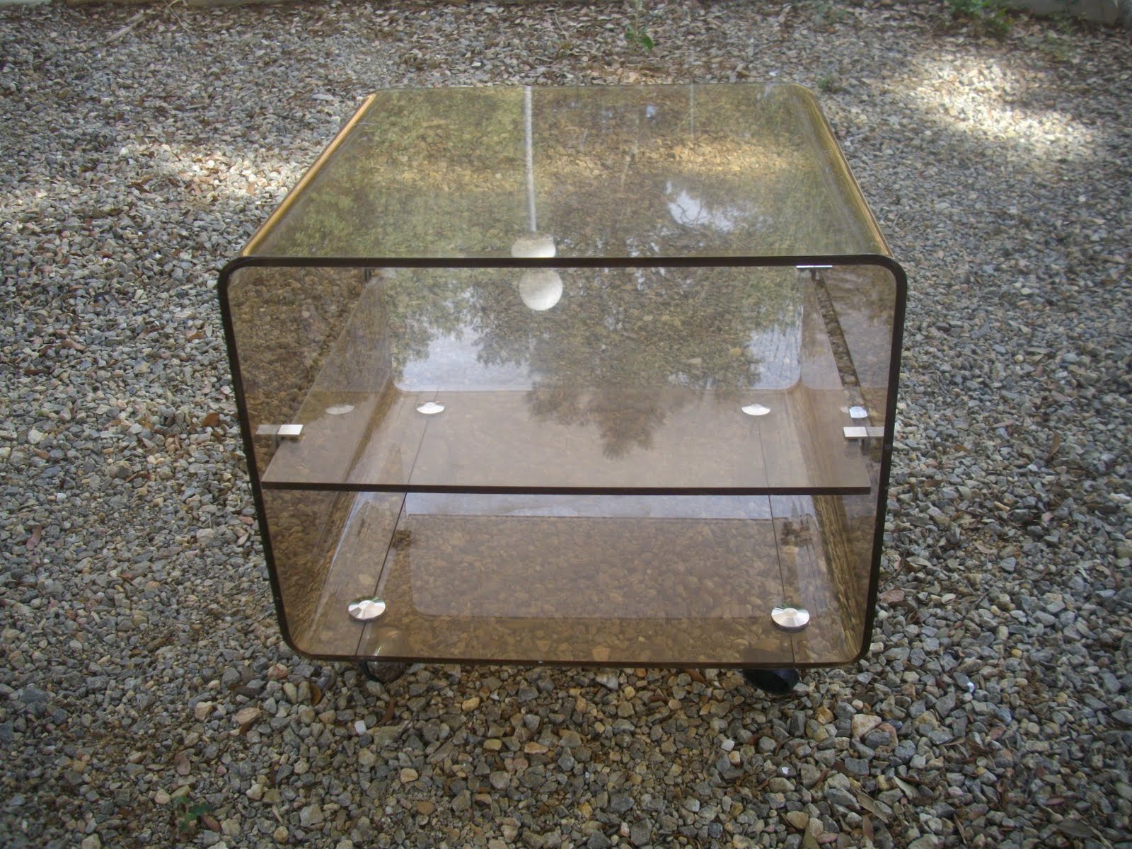 tablette plexiglass ancien table plexi vintage 70's seventies design