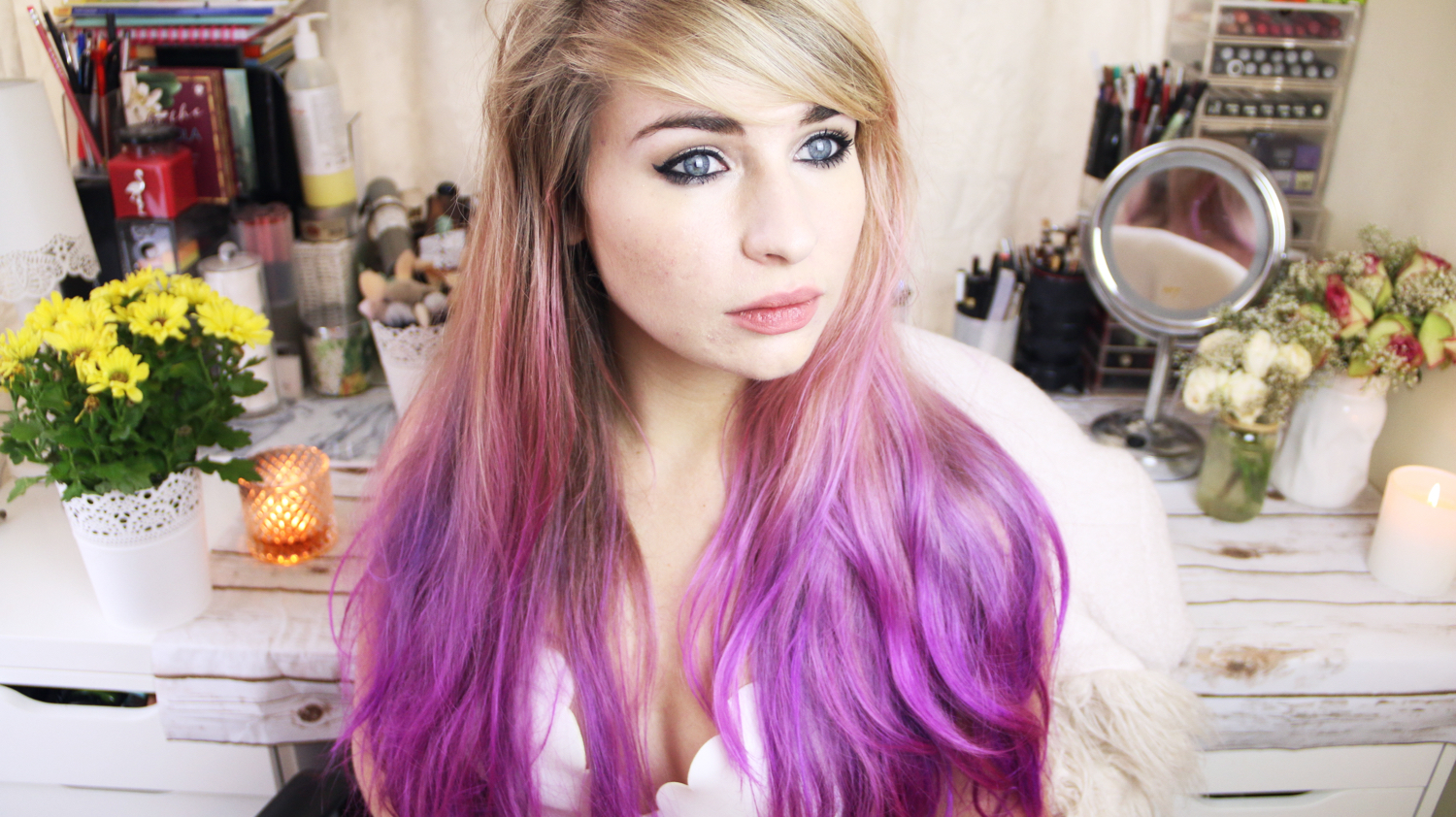 10. How to Fade Out Purple and Blue Dip Dye Hair - wide 6