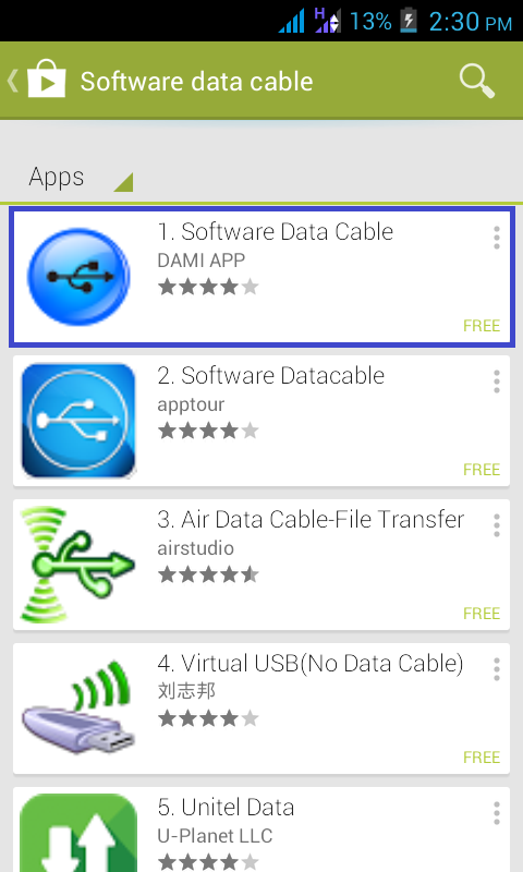 Transfer Files between Android and Windows PC, AllTechWay.com Search Software Data Cable