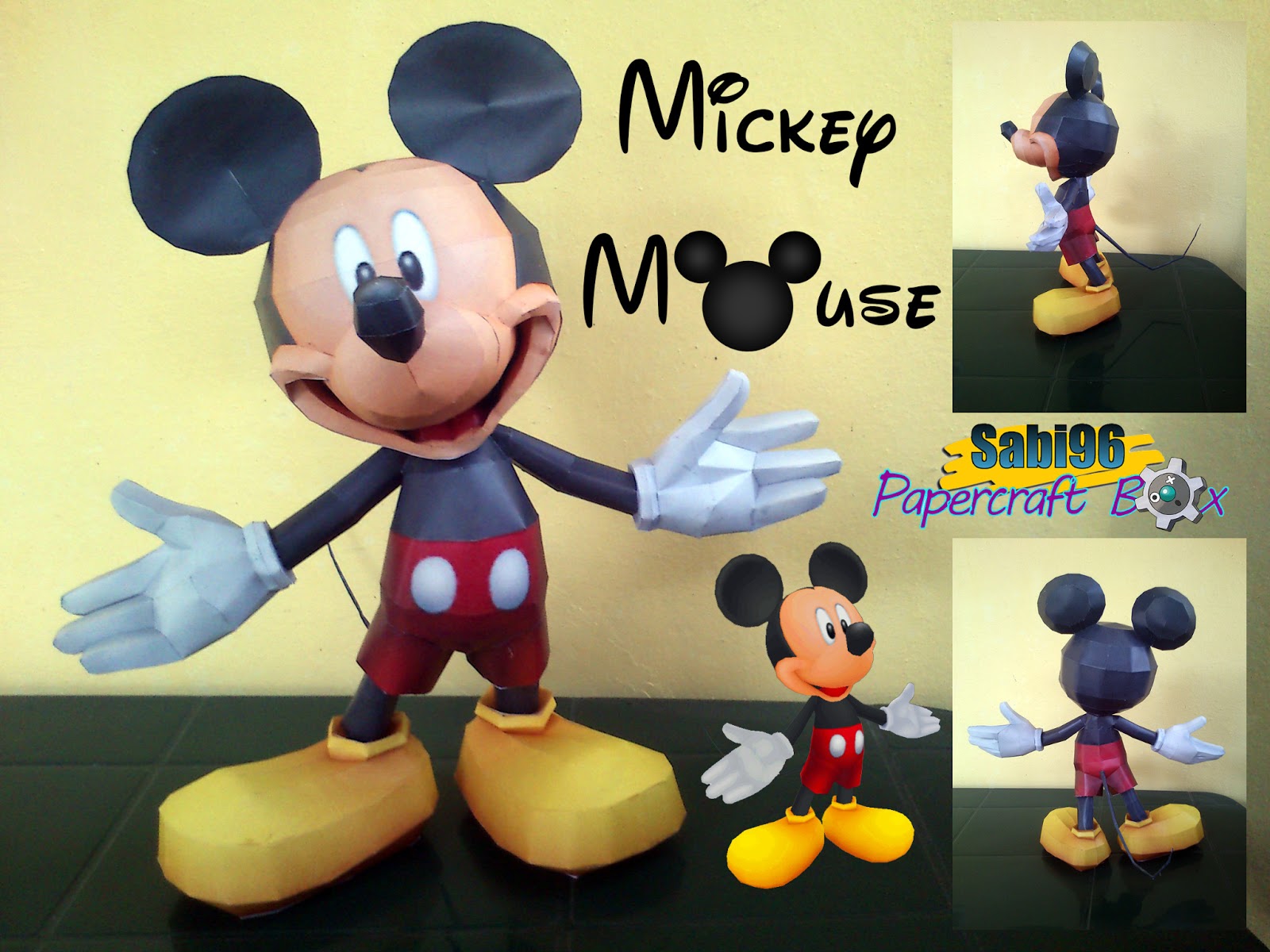 Sabi96 Papercraft Box: Mickey Mouse | Mickey, Mickey mouse, Paper 