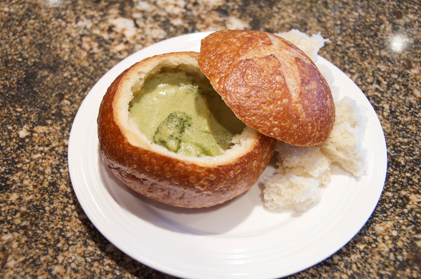 The Vegan Paige Cheesy Broccoli Soup in Sourdough Bread Bowls...