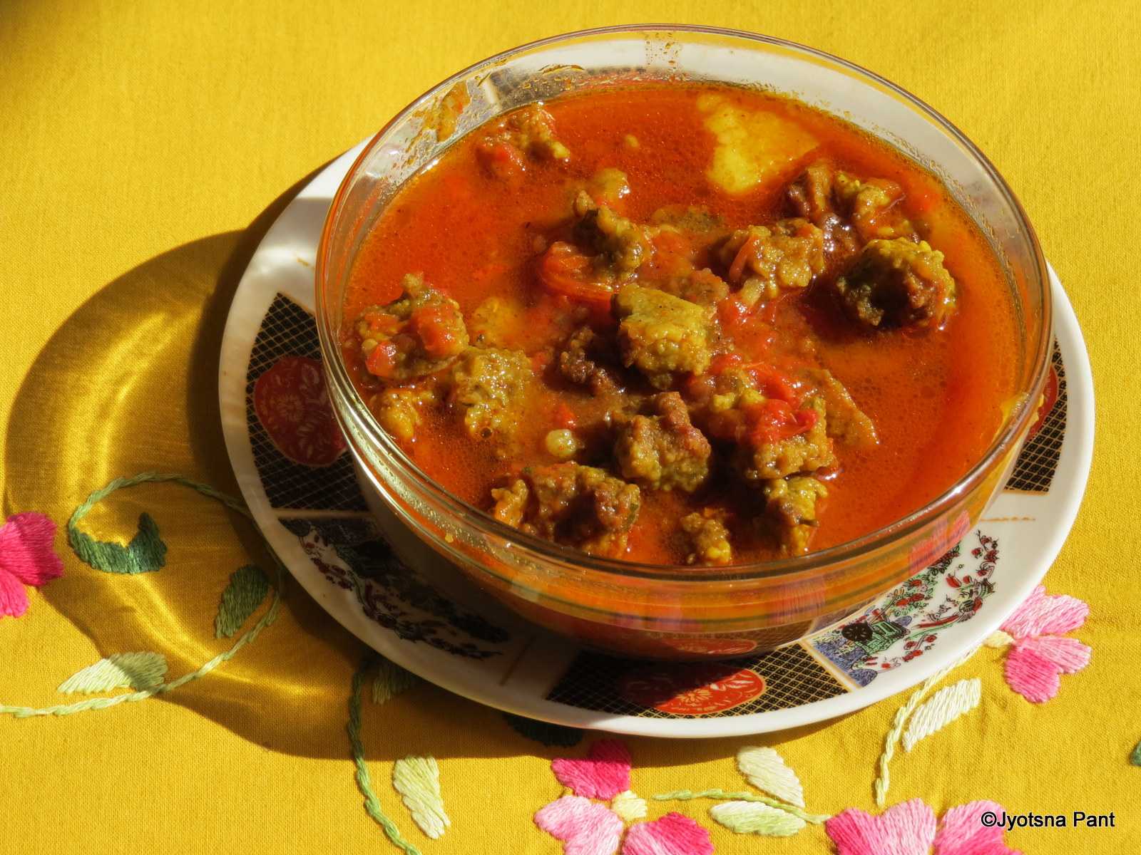 With Love from Mom's Kitchen Moongodi Ki sabji (Indian Savory from