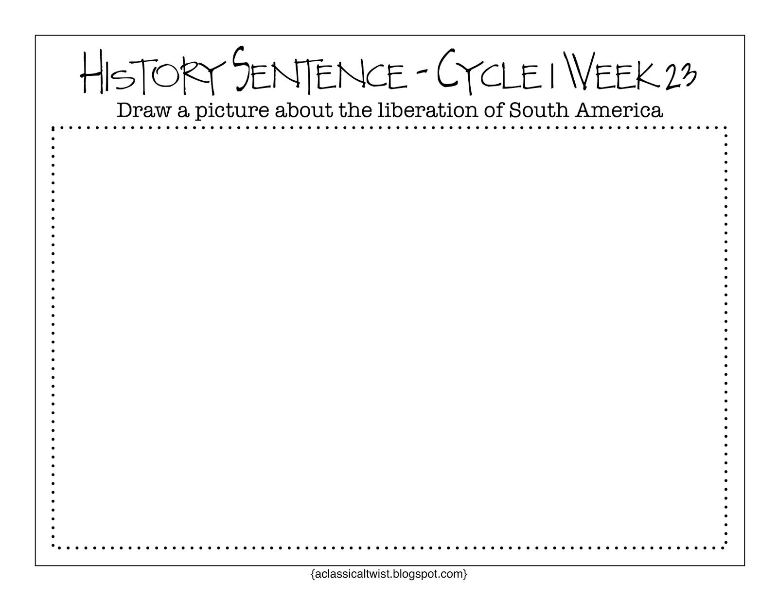 Homeschooling with a Classical Twist CC History Sentence Week 23