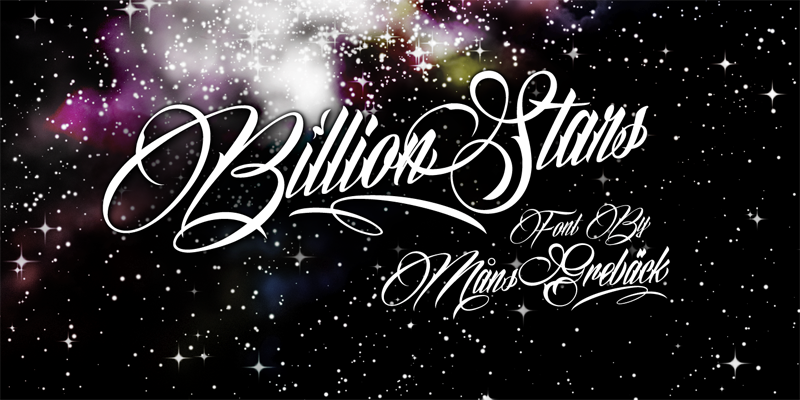 Billion Stars Font Download Kumpulan 30 Font Script Desainer grafis - Billion Stars Font