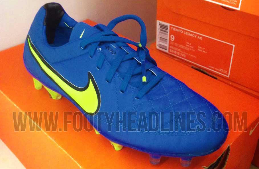 nike tiempo white and blue