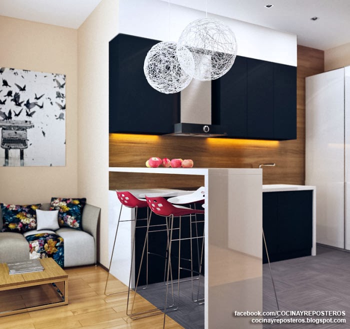Cocinas con barra : cocina y reposteros: decoración, fotos y ...