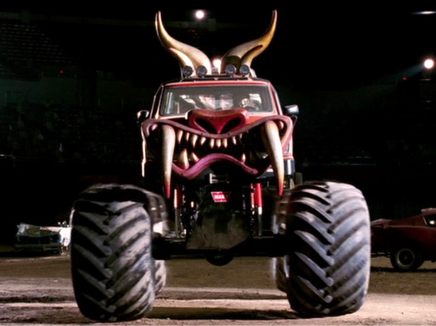 Just A Car Guy only Herbie can land on, and destroy, a monster truck