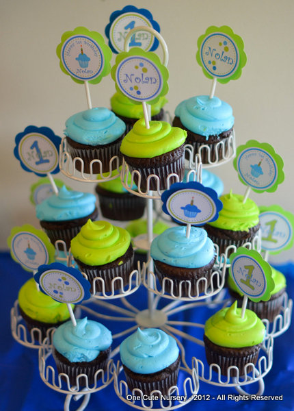 One Cute Nursery: Sweet Little Cupcake Boy Birthday - Baby ...