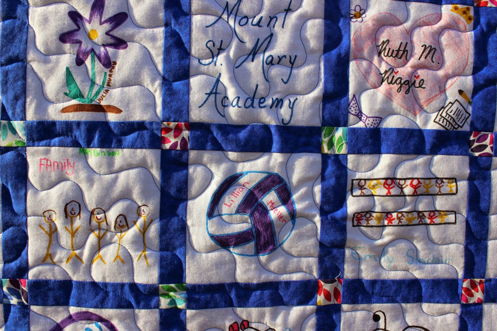 Katie's Quilts and Crafts Finished Graduation Memory Quilt