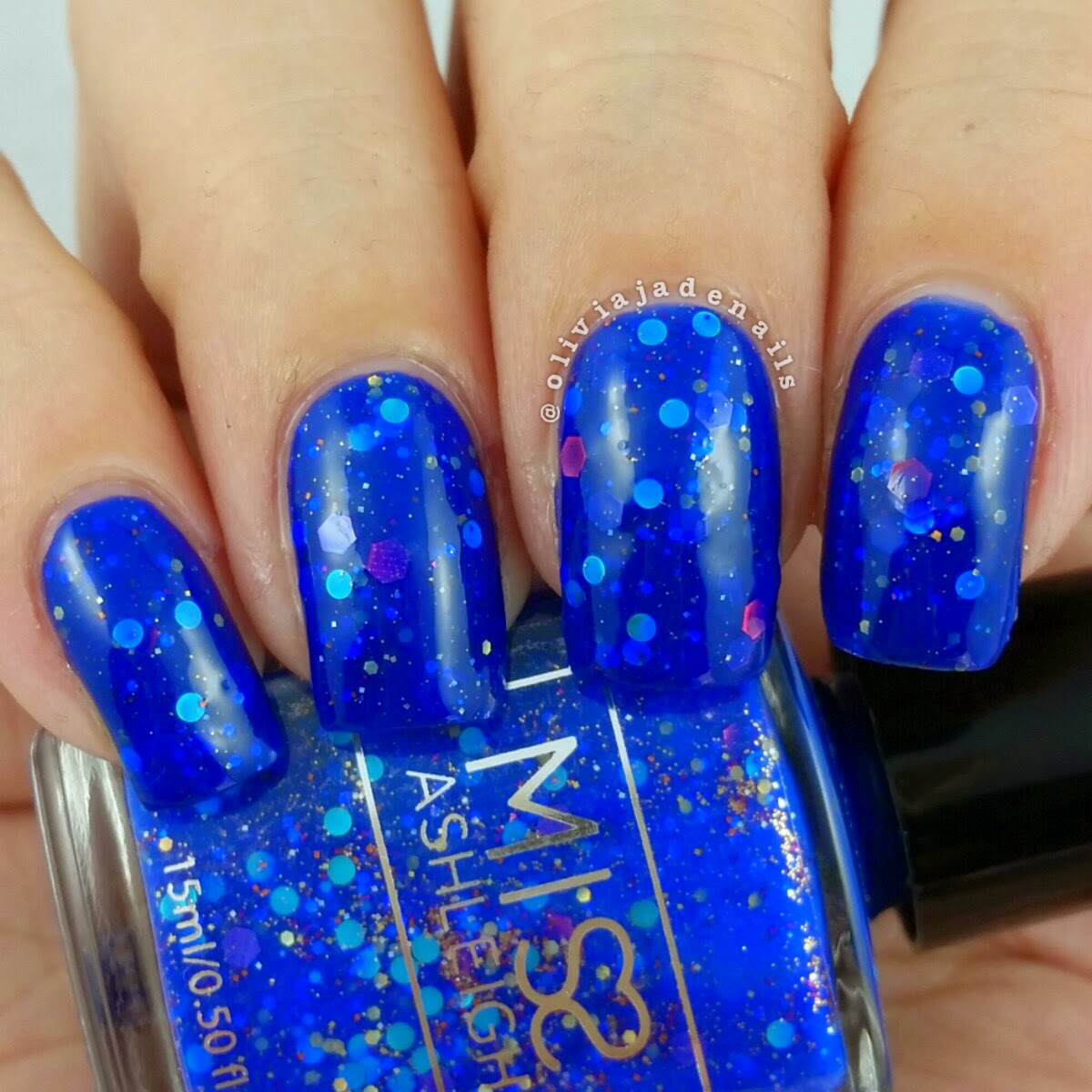 Miss Ashleigh Even The Royals Get Blue (cold) swatched by Olivia Jade Nails
