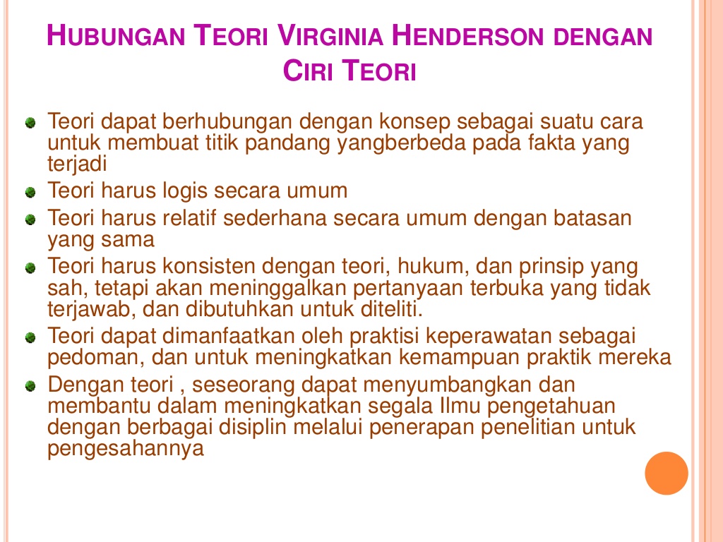 virginia henderson teori
