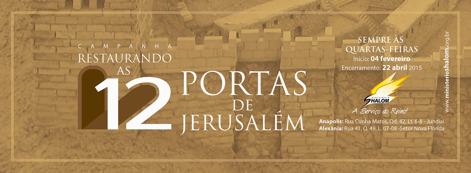 CAMPANHA - RESTAURANDO AS 12 PORTAS DE JERUSALÉM | KEITH DALMON