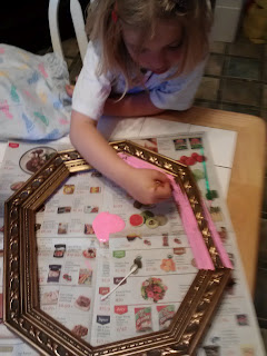 painting the Headband and Bow Holder