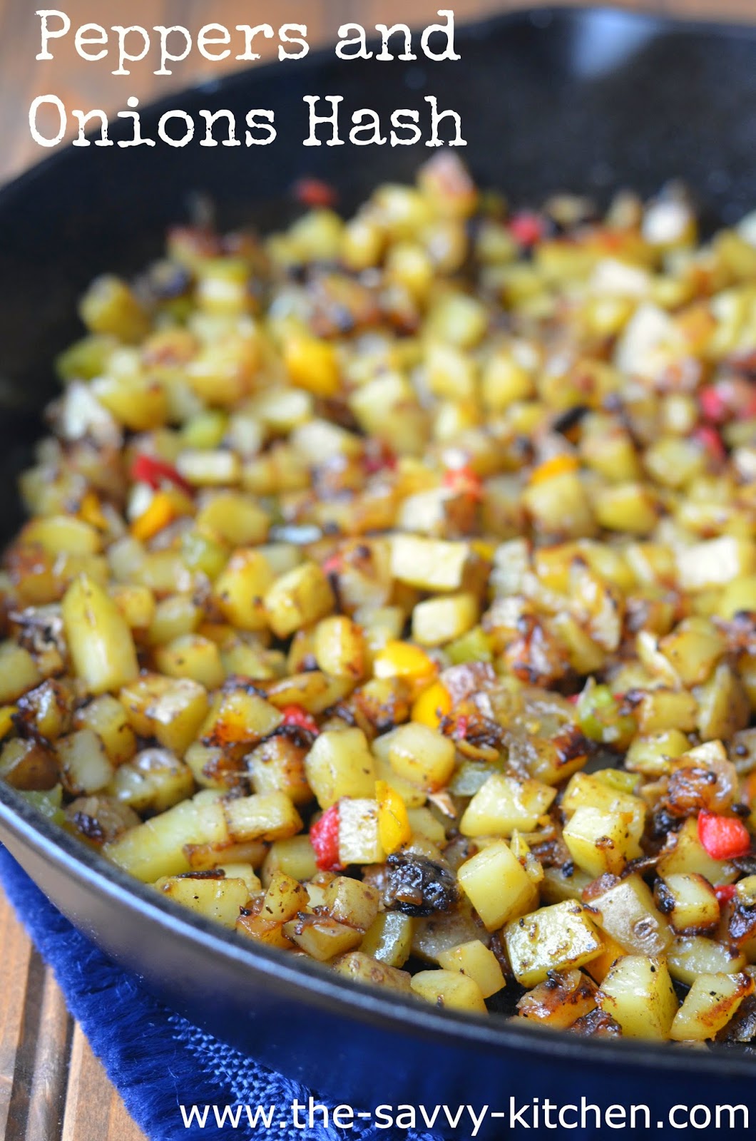 The Savvy Kitchen Peppers and Onions Hash
