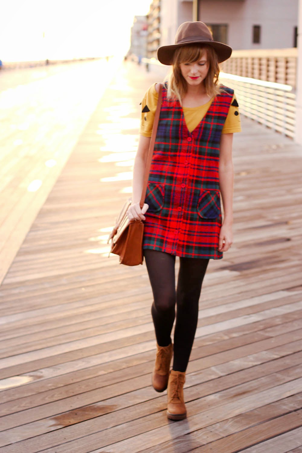 plaid vintage jumper, long beach ny boardwalk, nyc vintage fashion blog, cat sleeves shirt plaid vintage jumper, long beach ny boardwalk, nyc vintage fashion blog, cat sleeves shirt