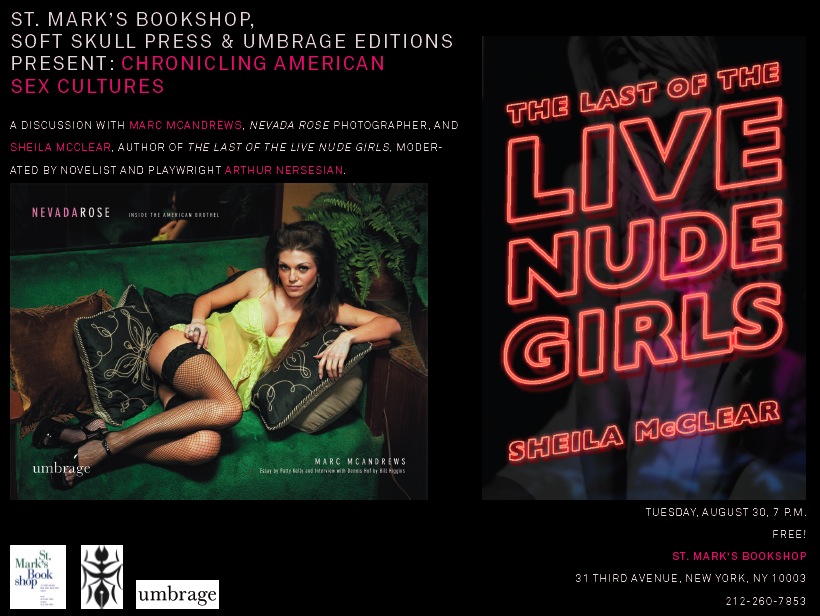 8/30: Meet the last of the live nude girls with Arthur Nersesian at St. ... 8/30: Meet the last of the live nude girls with Arthur Nersesian at St. ...