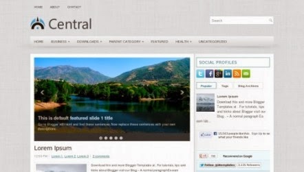 Central Blogspot Template Central Blogspot Template