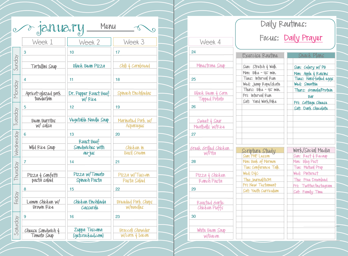 monthly study planner