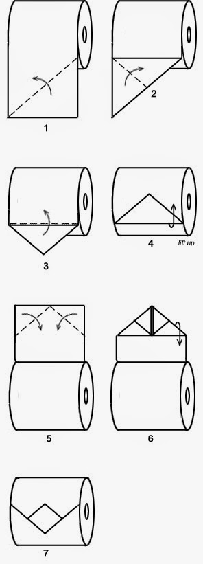 Оригами "Алмаз" из туалетной бумаги