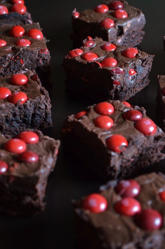 For the Love of Dessert Cherry Cordial Fudge Covered Brownies