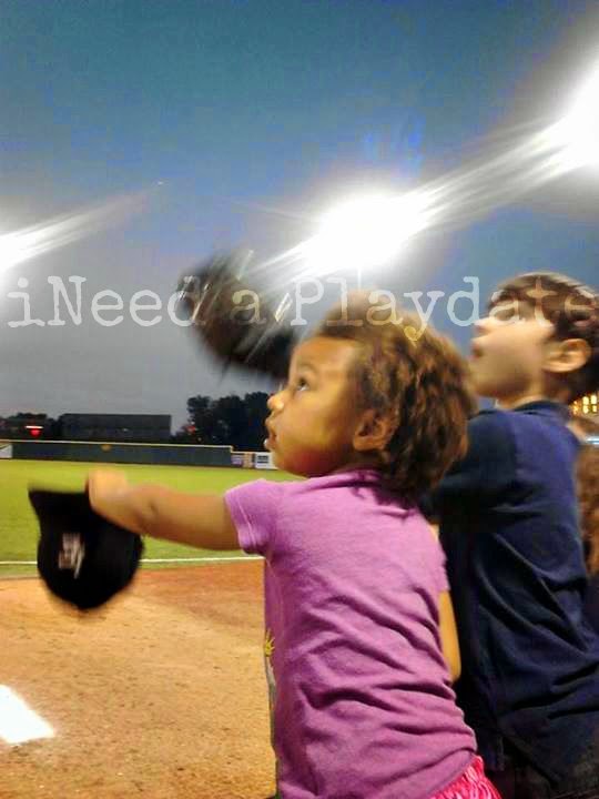 Kids trying to catch a ball at a @LECrushers Game | @MryJhnsn