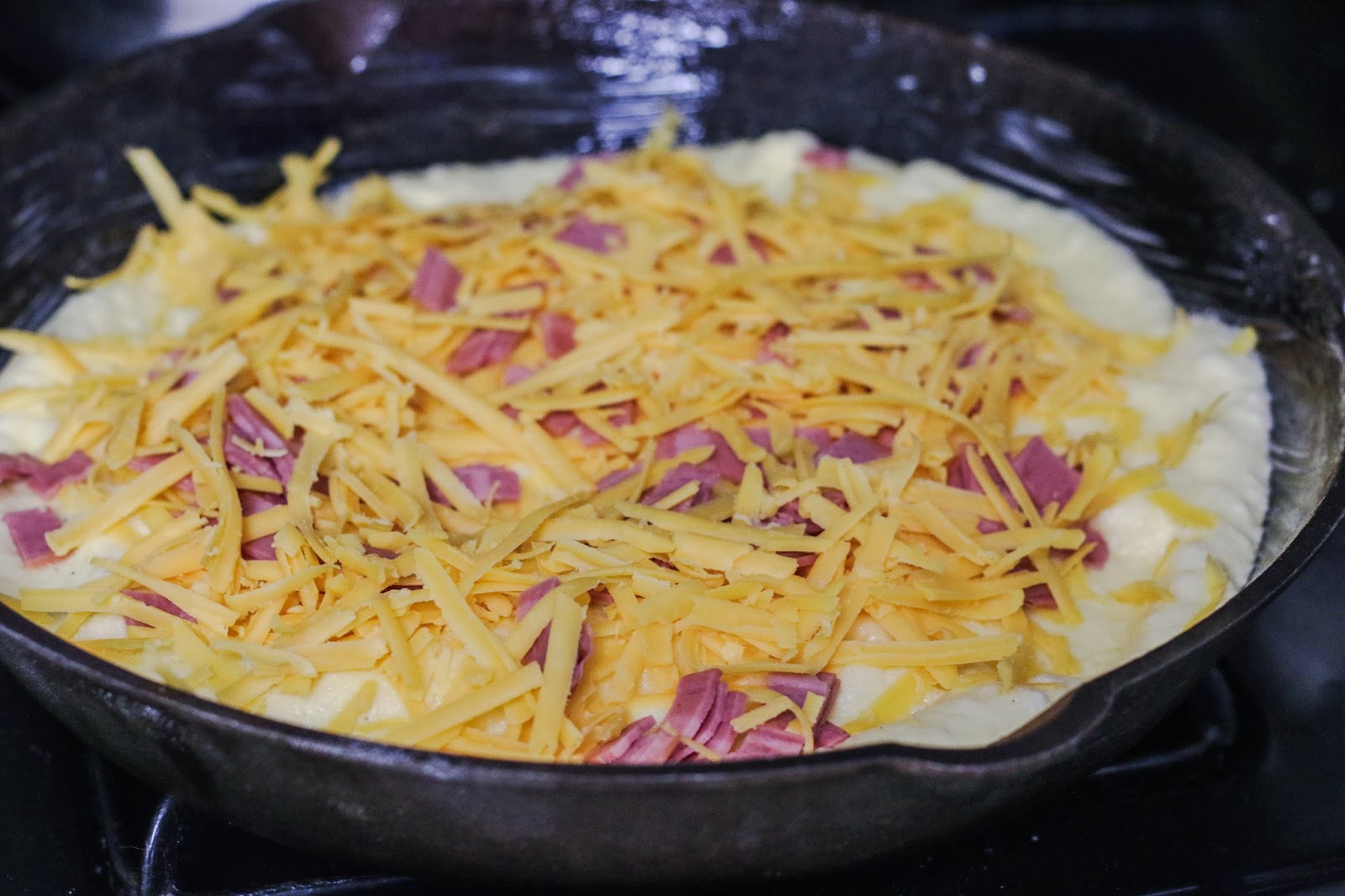 Ham & Cheese Omelet Soufflé