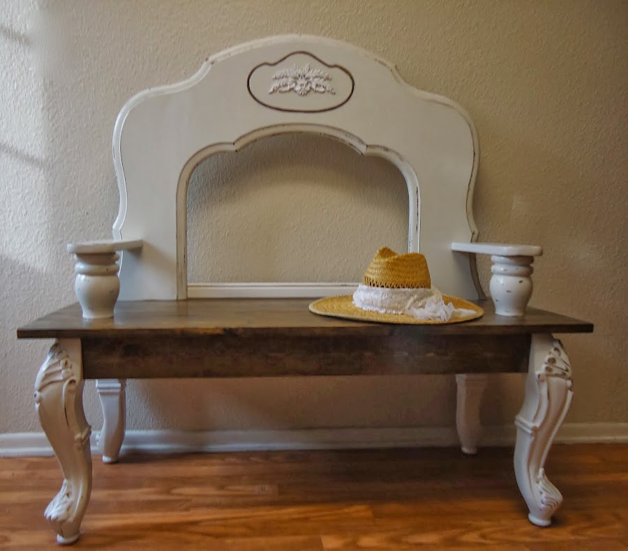 Shabby Chic Accent Bench - SOLD