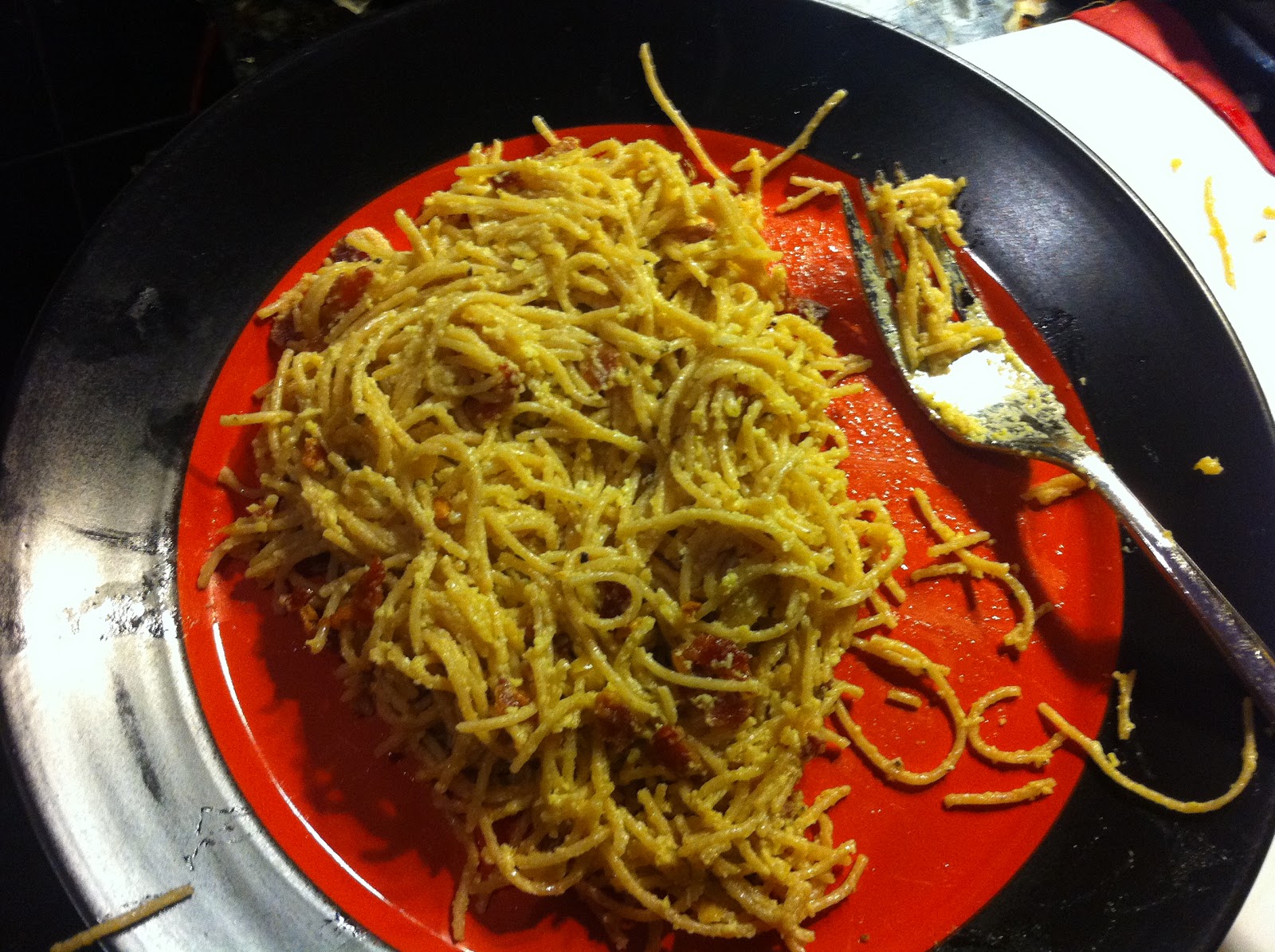 Balls and Pie Capellini Carbonara