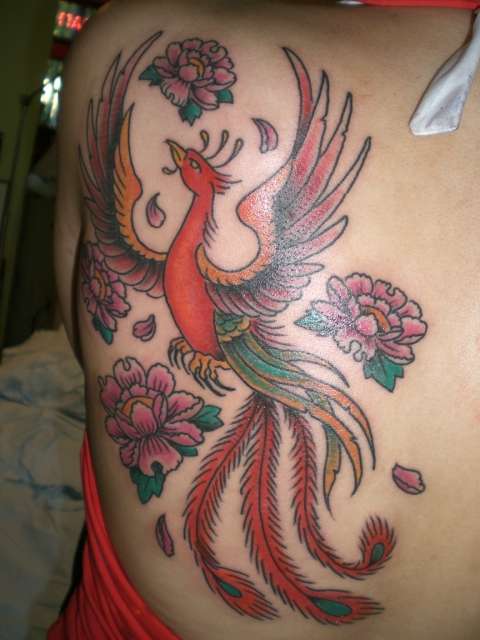 Girly Phoenix Tattoo
