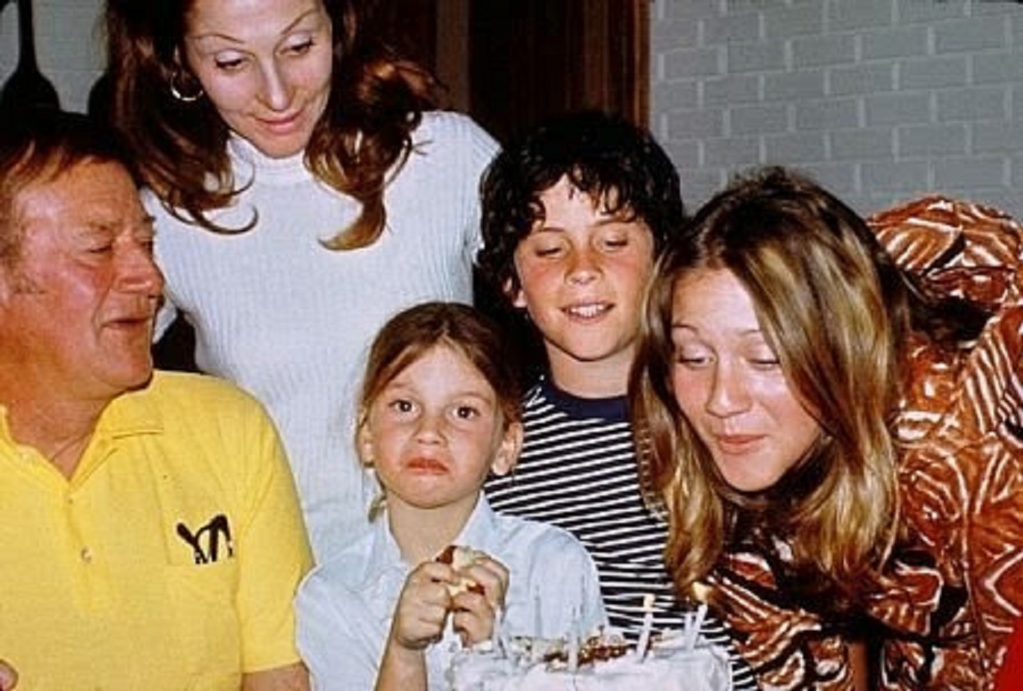 Wayne family John, Pilar, Marisa,, Ethan, and birthday girl Aissa (turning 16) in 1972.