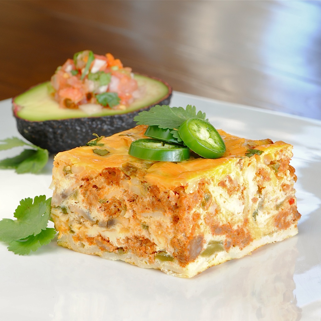 JULES FOOD... Chorizo Tortilla Egg Bakewith a little less guilt