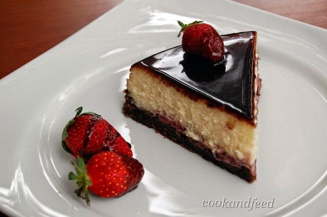 cheesecake με φράουλες/strawberry cheesecake