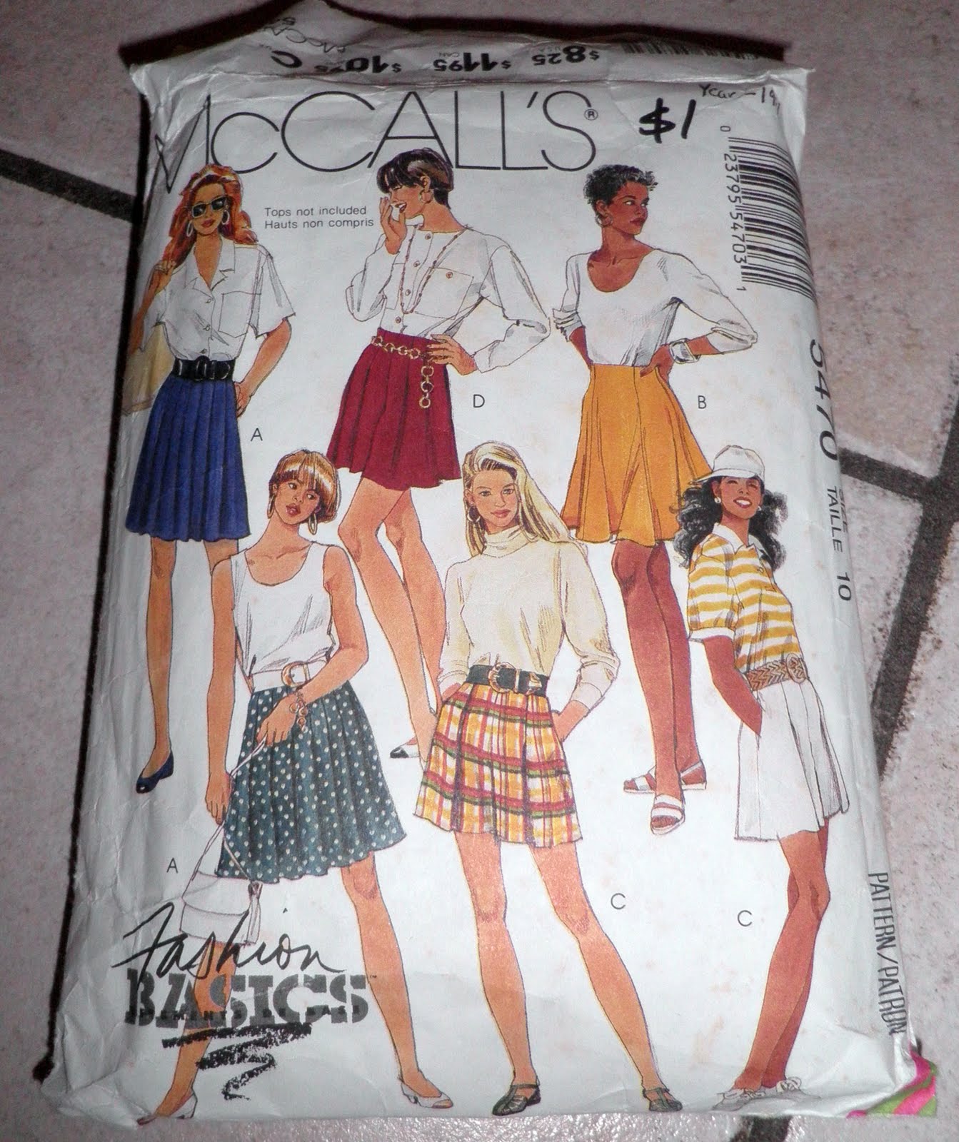 Vintage Pleated Skirt Pattern