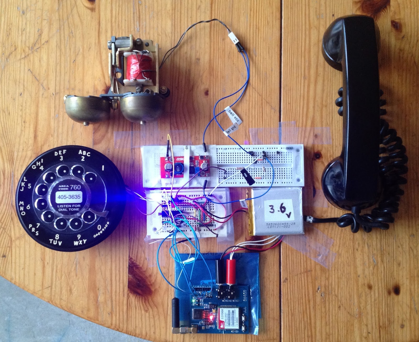 Rotary phone conversion to cell phone project RetroCell Classic