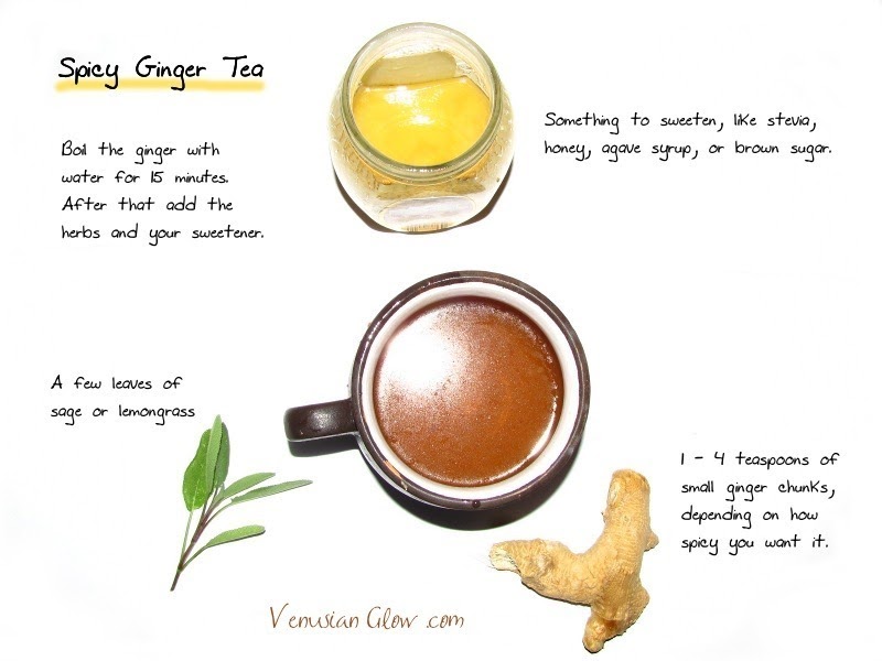 Recipe spicy ginger tea for cold days Venusian*Glow