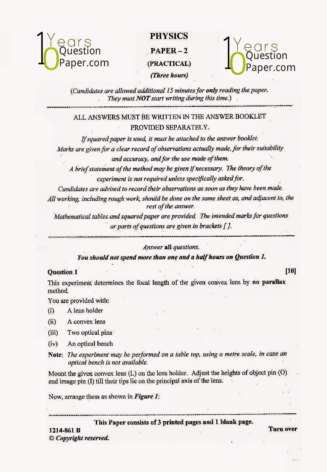 isc 2014 class 12th Physics Practical question paper isc 2014 class 12th Physics Practical question paper