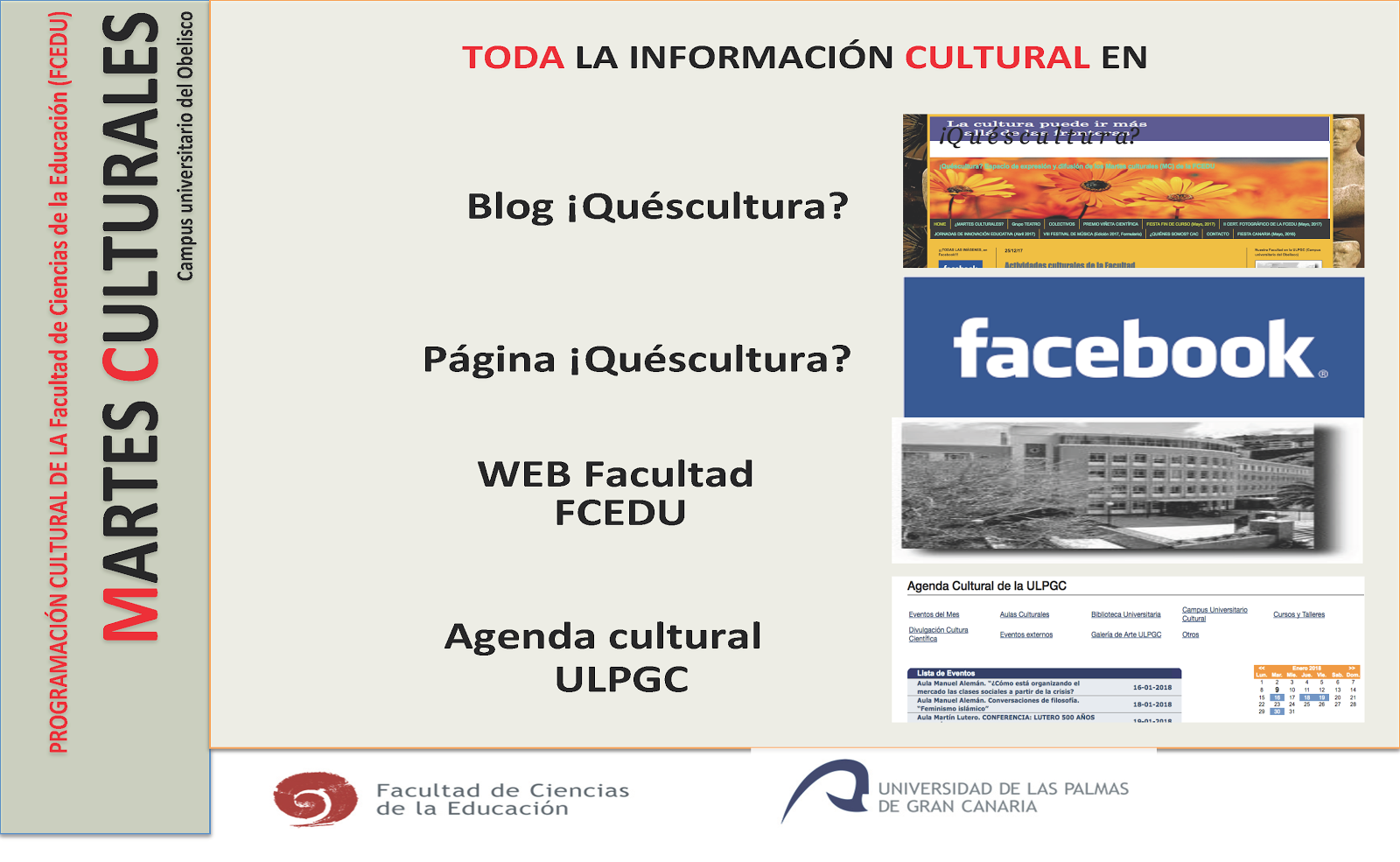 Infor de TUS MARTES CULTURALES en: