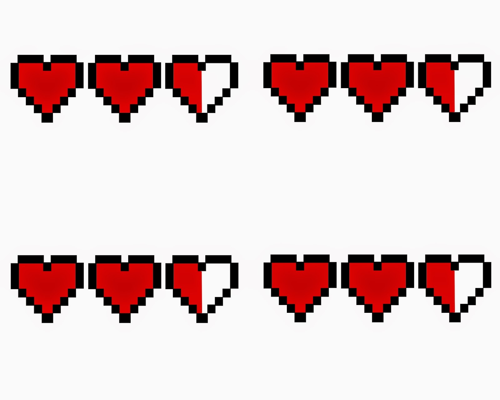 Doodlecraft Legend of Zelda Heart Containers Love Notes!
