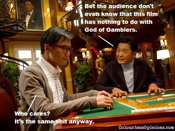 From Vegas to Macau still meme - Nicholas Tse & Chow Yun Fat mahjong