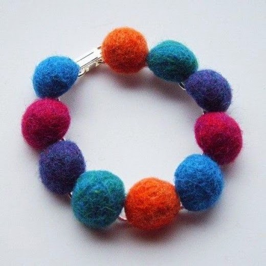 Blondes that DIY Felt Beads Felt Beaded Jewelry