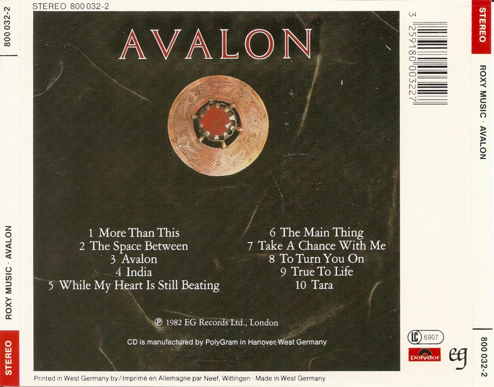 The First Pressing CD Collection Roxy Music Avalon
