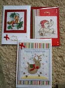 Cross stitched Christmas cards