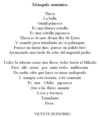 caligrama Vicente Huidobro