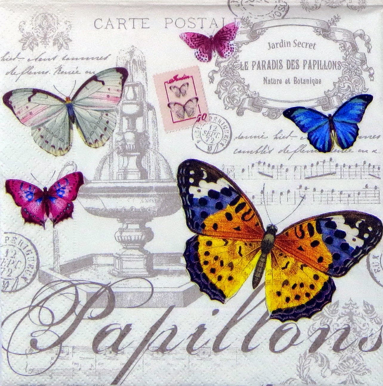 Imprimolandia Decoupage paper butterfly