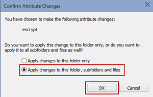 apply encryption changes to related windows 10 folders apply encryption changes to related windows 10 folders