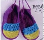 Zapatos de Bebe a Crochet