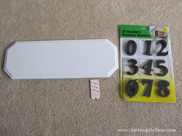 Easy DIY Address Plaque Makeover from Setting for Four #DIY # House address #Spray paint